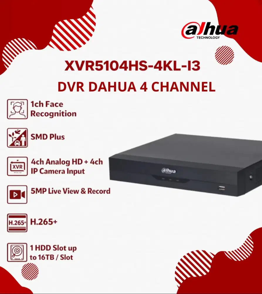 DVRDahua 5104HS-4KL-I3 5108HS-4KL-I3 5116HS-4KL-I3 4K ULTRAHD WIZSENSE