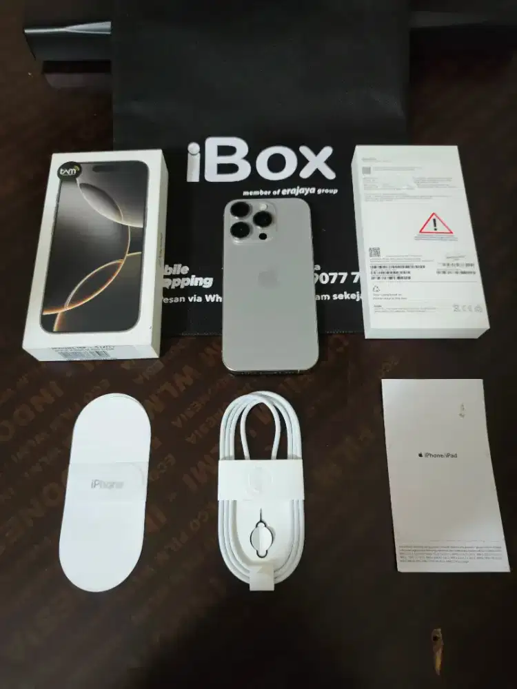 Iphone 16 Pro 512gb Natural Titanium IBOX Resmi Fullset original mulus
