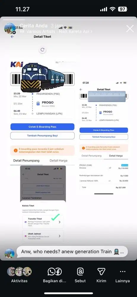 Juali Tiket kereta Lebaran