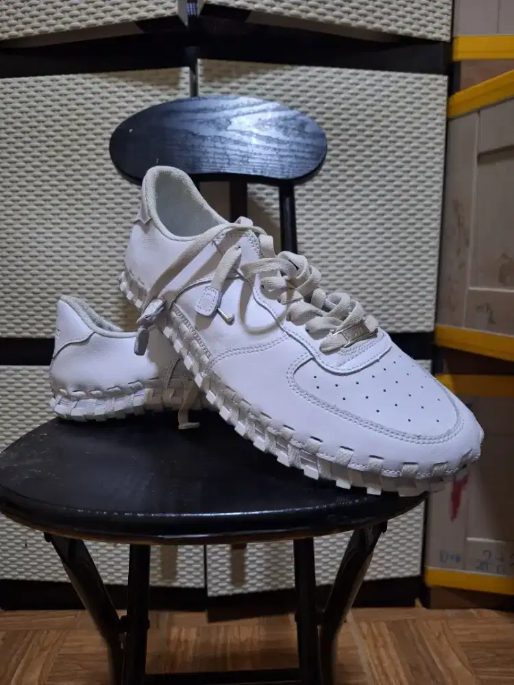 NIKE X JACQUEMUS J FORCE 1 LOW LX SP WHITE SIZE 45