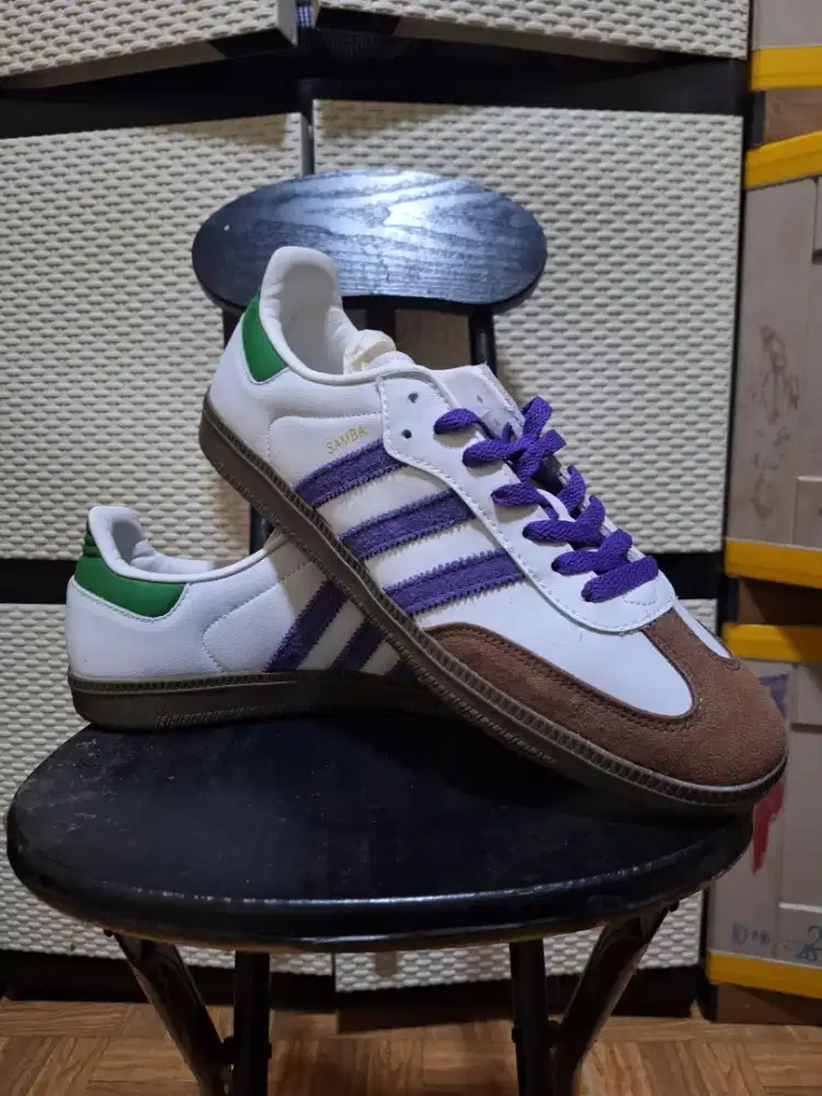 ADIDAS SAMBA OG OFF WHITE PURPLE GREEN