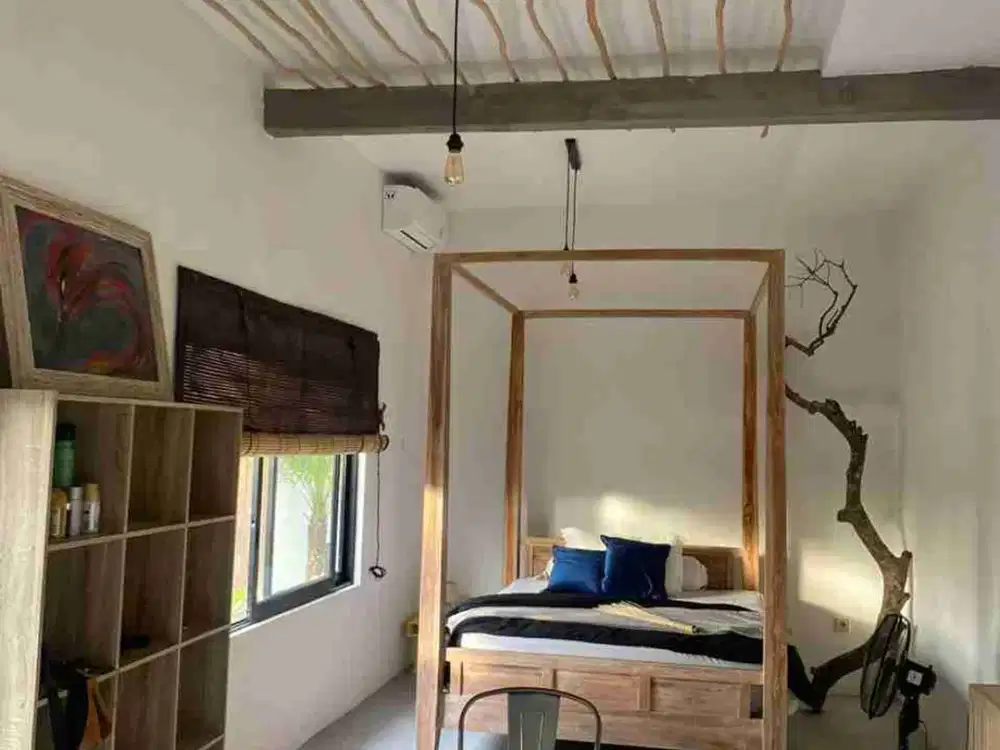 Dijual Rumah bergaya Villa siap huni  dan cocok juga untuk investasi disewakan u tuk wisatawan di Tabahan Bali dengan view Sawah