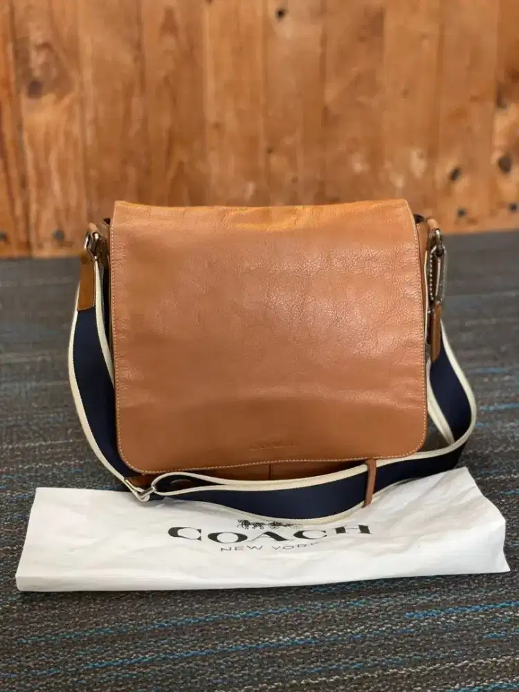 Coach Haritage leather tas selempang sling bag kulit original second