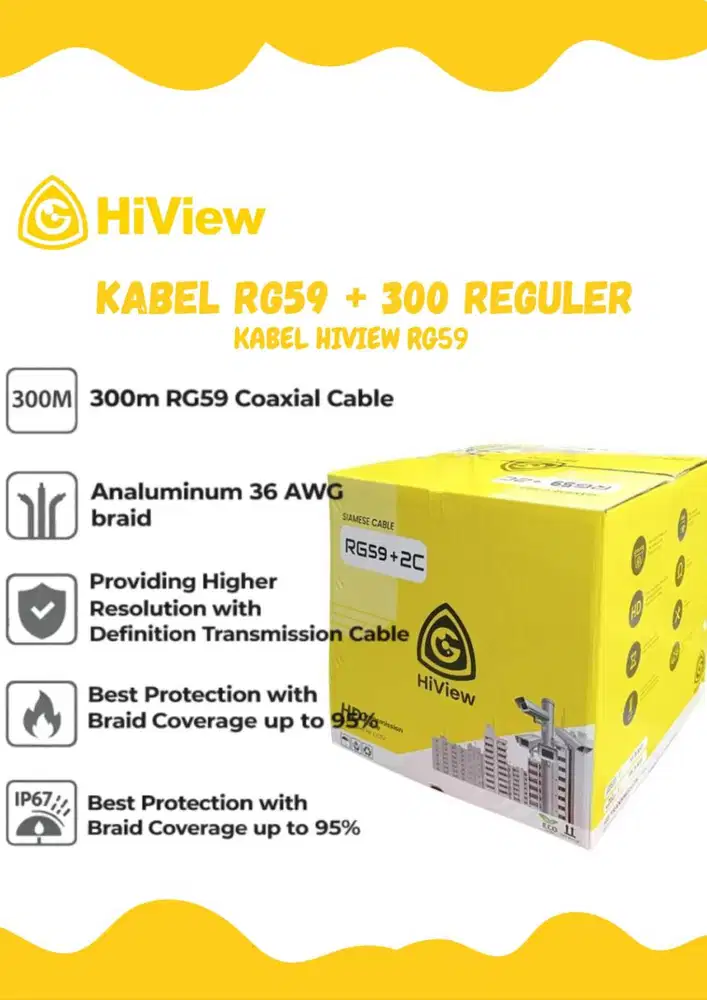 HIVIEW-RG59+P-300-METER 300 Meter Coaxial Cable + Power RG59