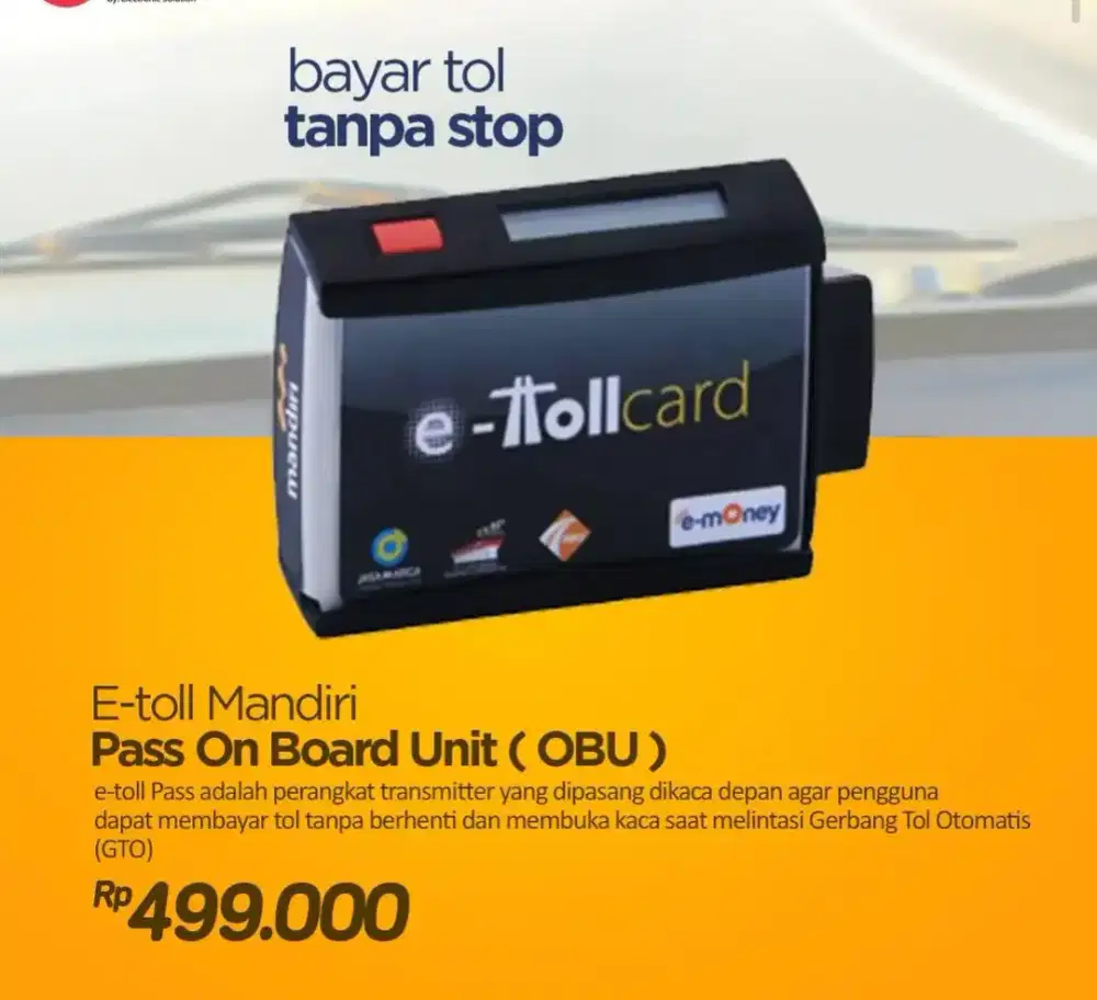 OBU e-toll pass