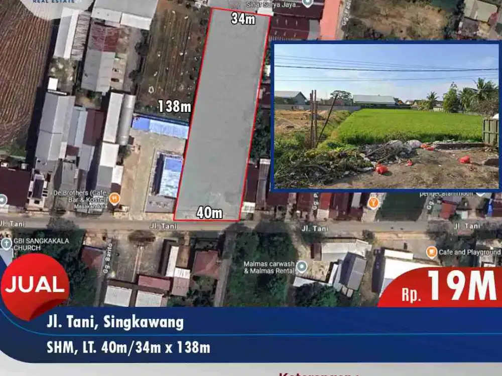 Tanah Cocok utk Gudang atau Workshop