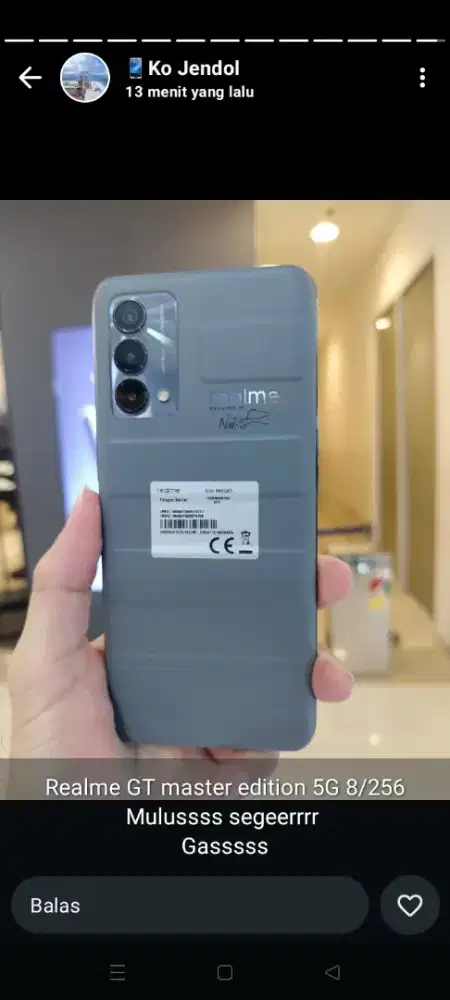 Hp second realme GT edition 8/256gb fullset