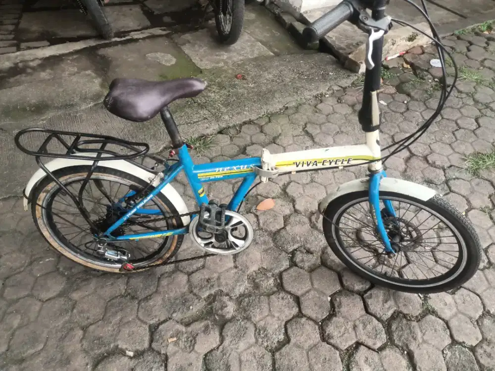 Sepeda lipat uk20 vivacycle frem lurus rem pakem ban tebal semua