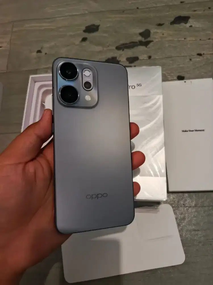 Oppo Reno 14 pro 5g ram 12 internal 256 fulset resmi warna grey