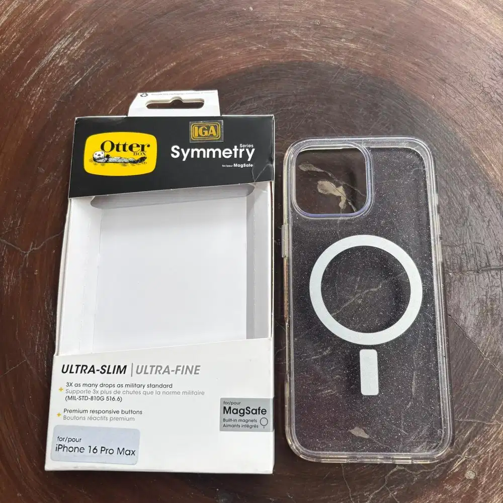 Case HP iPhone 16 Pro Max Otterbox Symmetry Clear Stardust Glitter