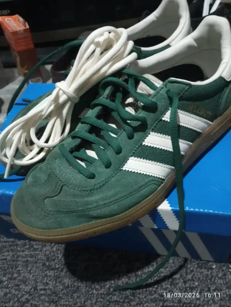 jual sepatu second adidas spezial hanball green gum