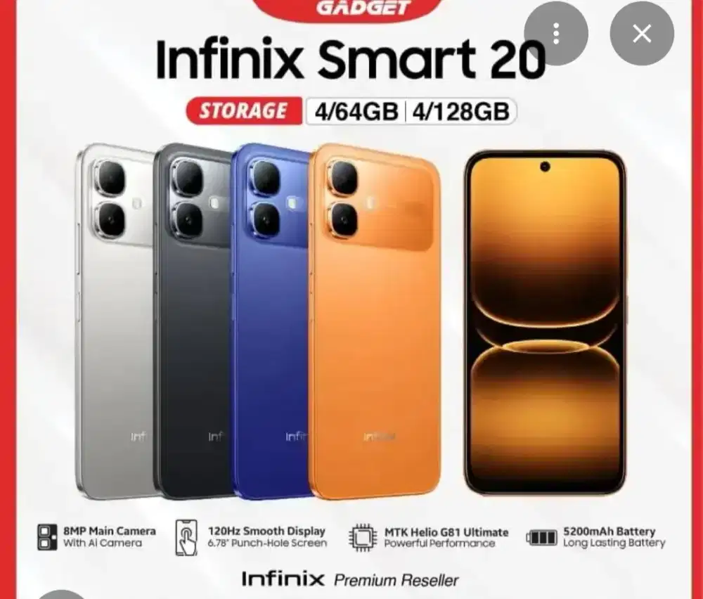 infinik smart 20. 4/64 dan 4/128