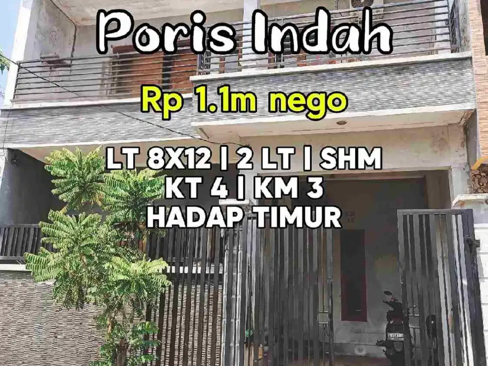 Wilson Rumah murah 2 Lt Uk 8x12 di poris indah