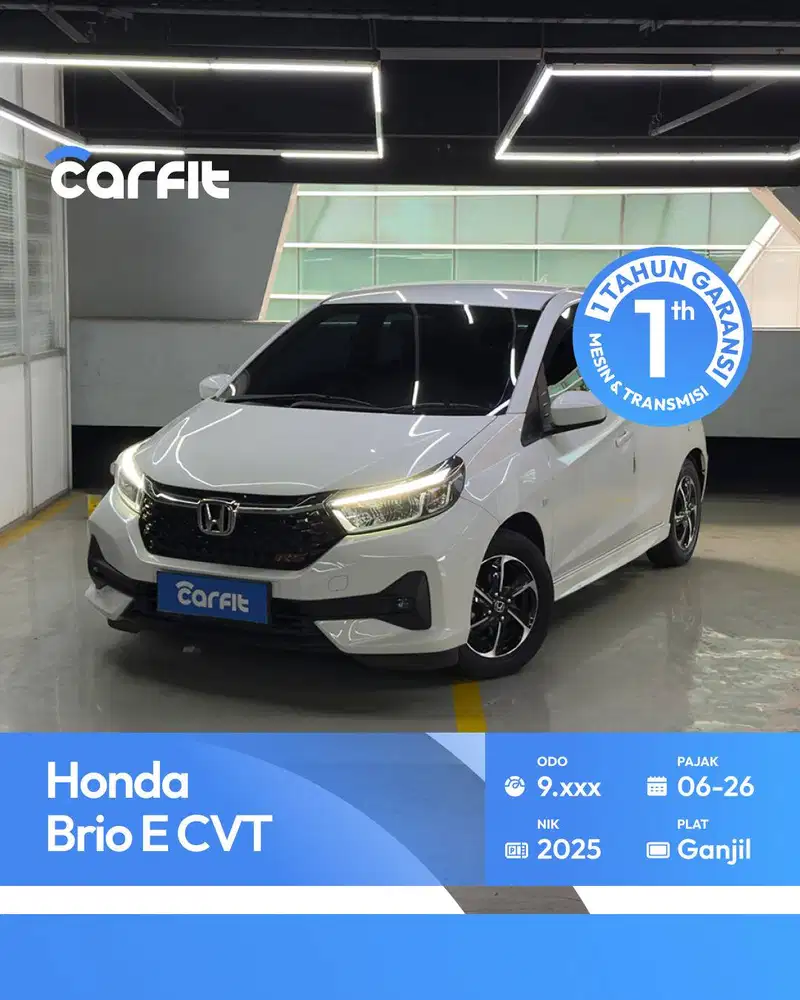 [Cash] NIK 2025 Honda Brio E CVT 2025 CONVERT BRIO RS