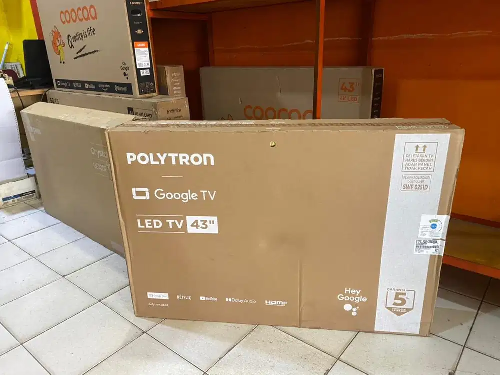 POLYTON 43 INCH GOOGLE TV GARANSI RESMI
