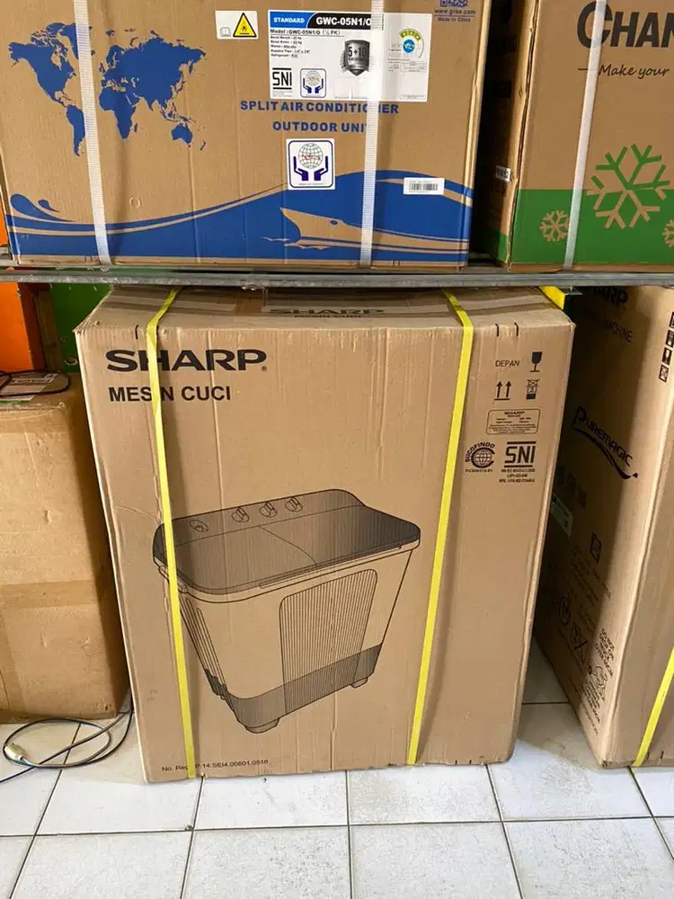 MESIN CUCI SHARP 7KG 2 TABUNG GARANSI RESMI