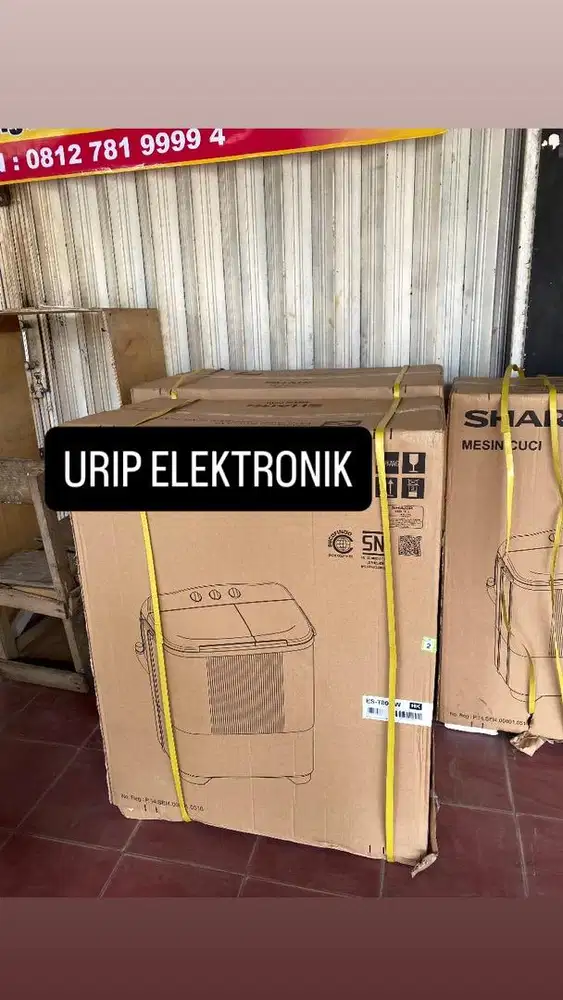 MESIN CUCI SHARP 8KG 2 TABUNG GARANSI RESMI SEGEL