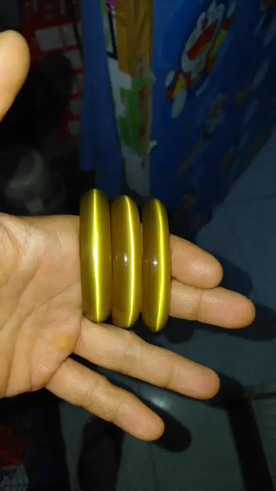 Gelang cat eye chrysoberyl sintetik