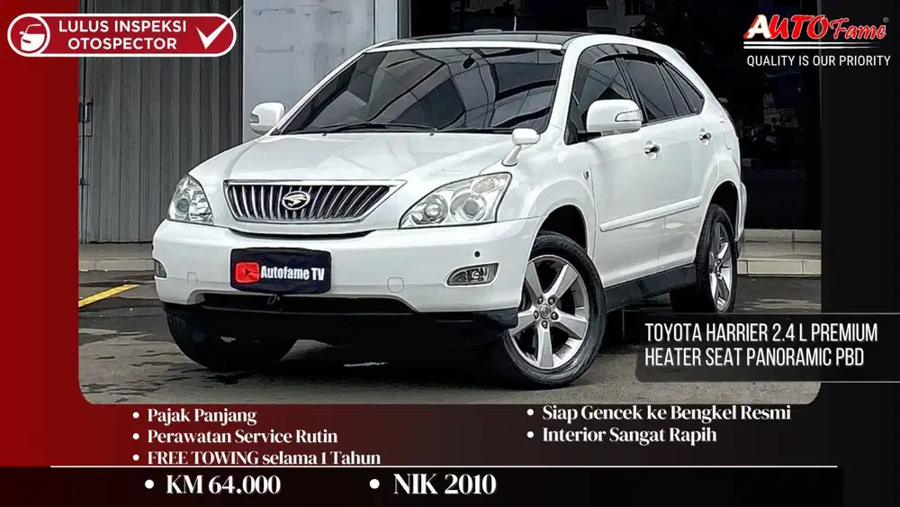 Toyota Harrier 2.4 L Premium Heater Seat Panoramic PBD 2010