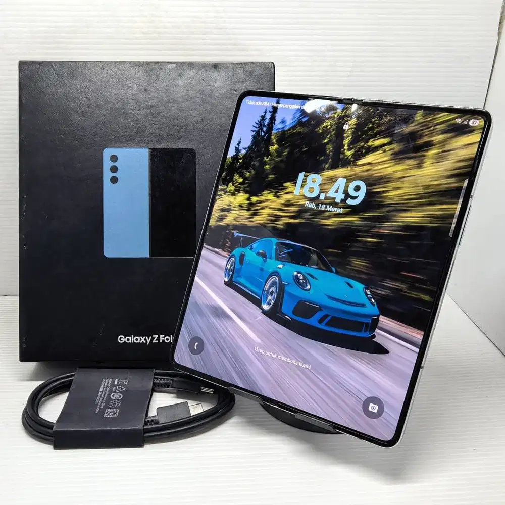 NO MINUS SAMSUNG GALAXY Z FOLD 5 5G  12/256 BLUE EX SEIN RESMI  LENGKA