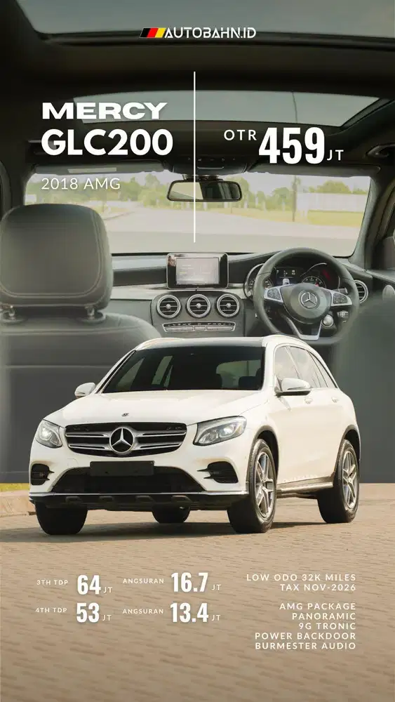 Mercedes Benz GLC200 AMG 2018 Full Opt! Warranty