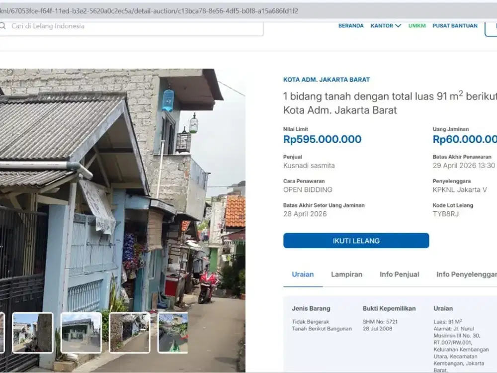 TERMURAH 6,5 jt an/m2 & STRATEGIS Rumah di CBD Jakarta Barat, 1 Km dari Puri Indah/Permata Buana