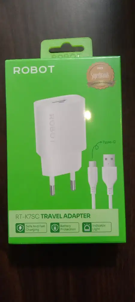 Kabel data RT-K7SC (Type-C + ada lampu indikator)