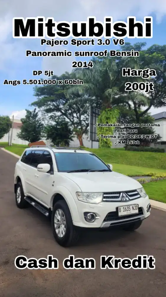 Terima DD/DT/DP..Pajero sport 3.0cc V6 Bensin panoramicsunroof 2014