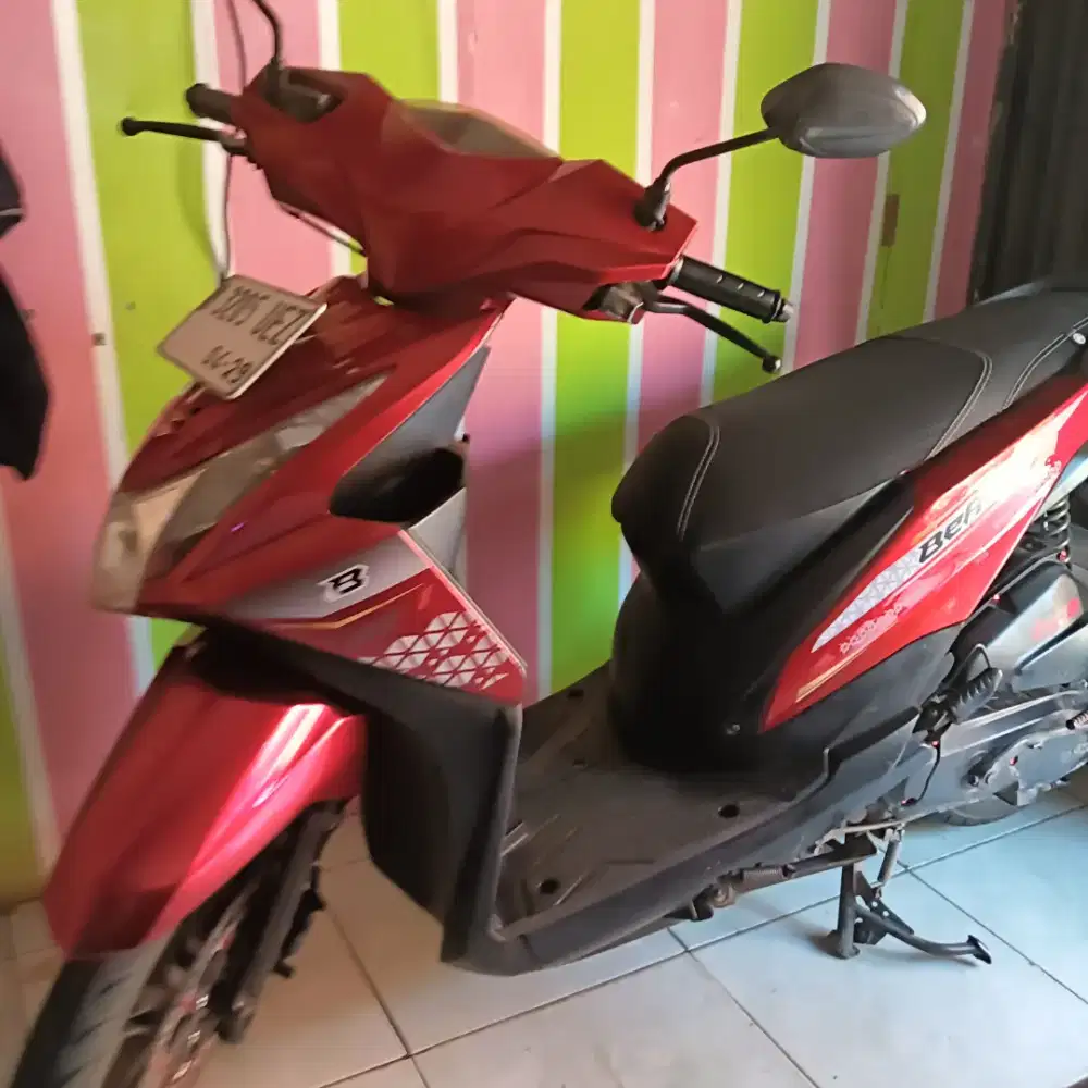 HONDA BEAT FI 2014 MERAH BODI MULUS GRES ORISINIL PAJAK HIDUP