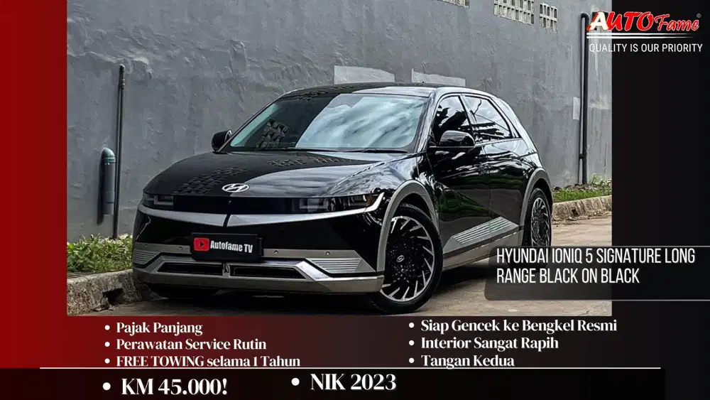 Hyundai Ioniq 5 Signature Long Range Black On Black NIK 2023