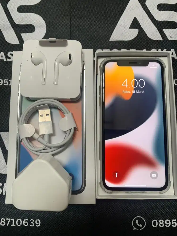 Iphone X 256GB Fullset Mulus Seperti Baru No Minus