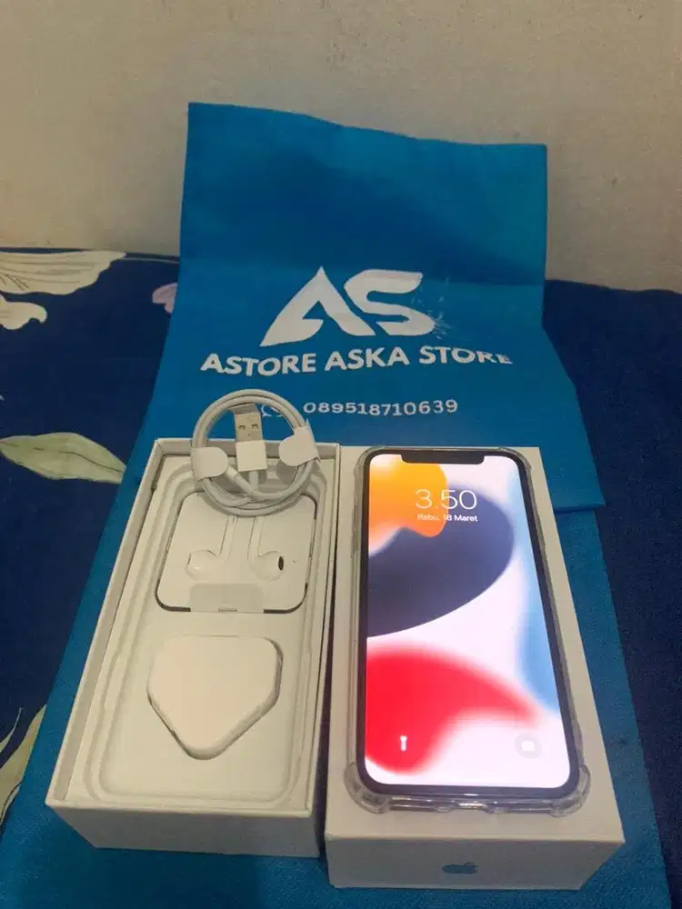 Iphone X 256GB Fullset Mulus Seperti Baru No Minus