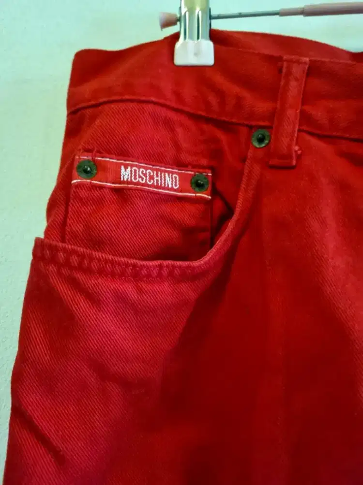 Celana Jeans MOSCHINO Original Size 30 100% Cotton Merah