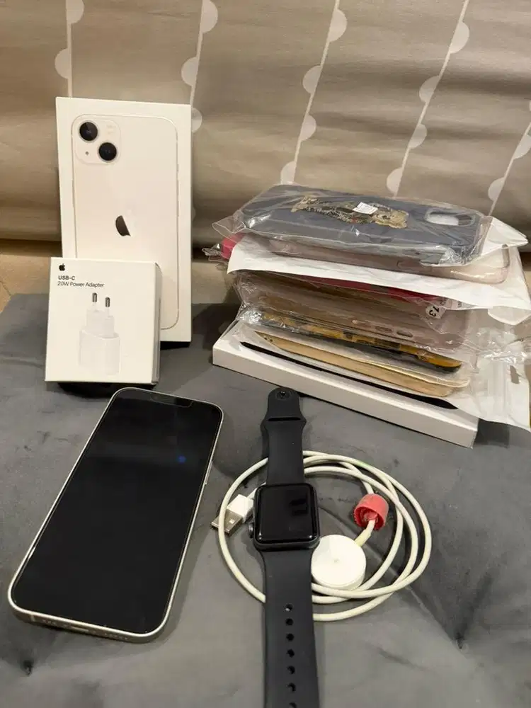 All in iphone 13 256 GB i watch series 3