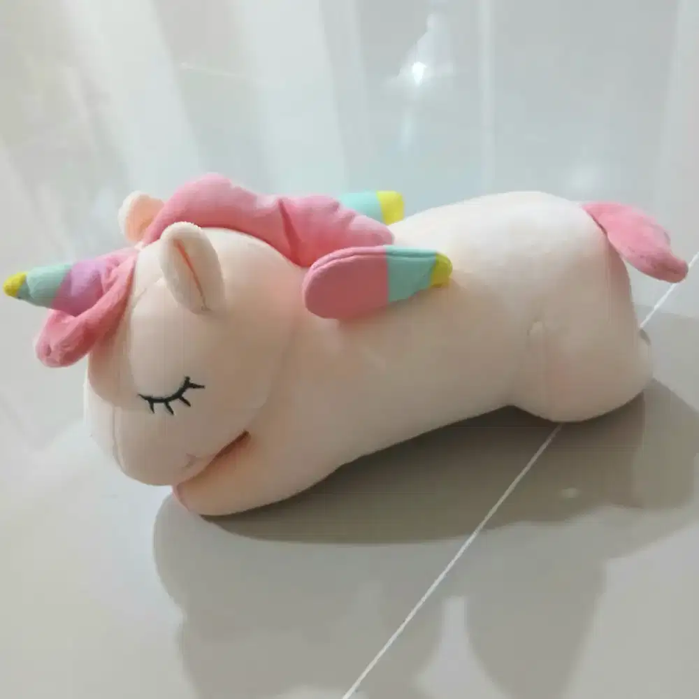 Boneka unicorn pink, preloved