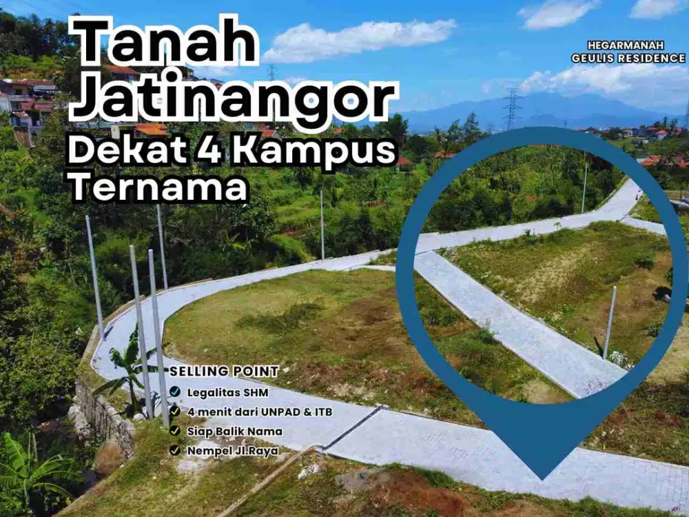 Kapling Tanah Premium Kawasan Pendidikan Jatinangor, Investasi Jangka Panjang