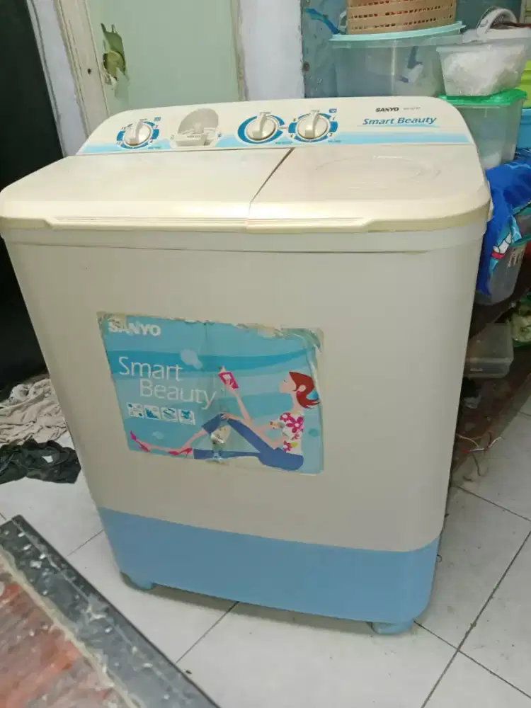 Mesin cuci 2 tabung merk sanyo 8kg