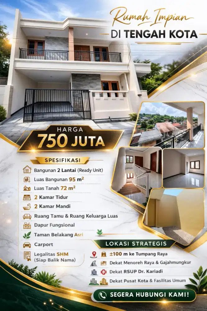 RUMAH DIJUAL LOKASI STRATEGIS TENGAH KOTA SEMARANG