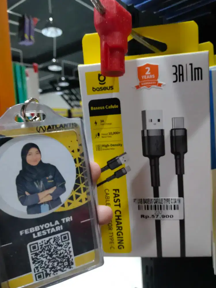 CABLE DATA BASEUS TYPE C ATLANTIS DAHSYAT