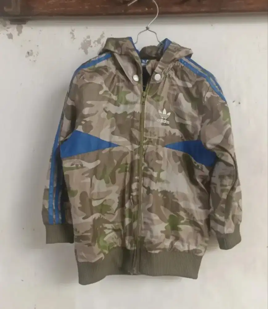 Jaket windbreaker adid00 motif camo kids original