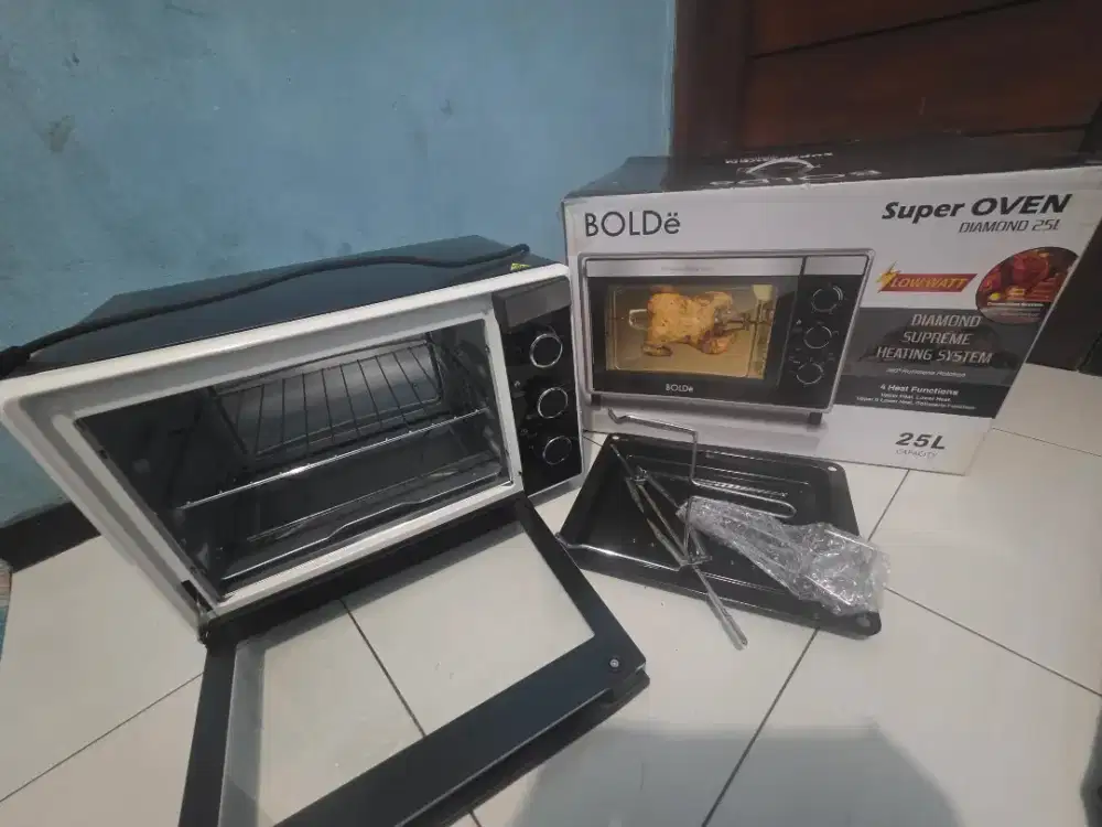 Oven Bolde, atas aja 400watt, atas bawah 800watt