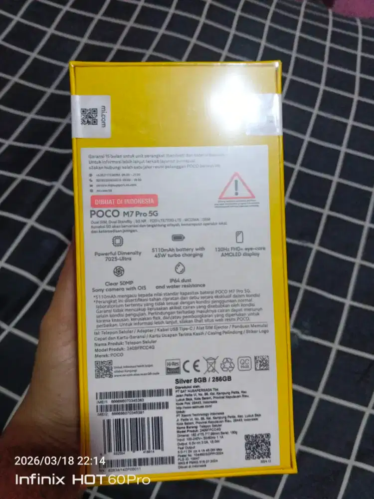 Poco m7pro 5G ram 8/256