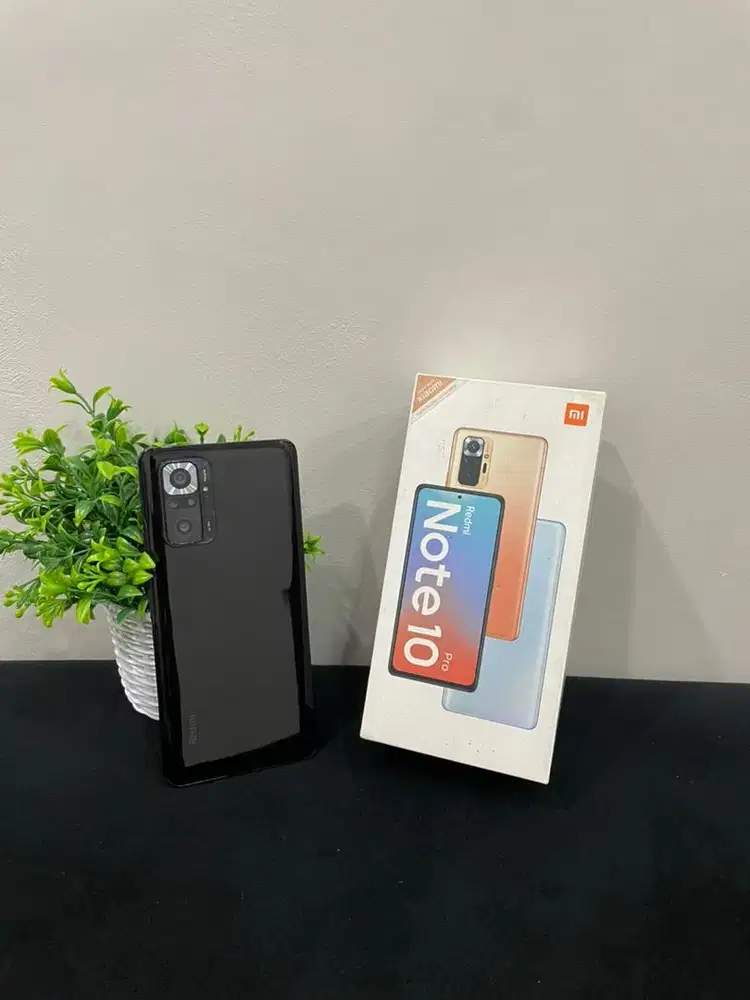 Xiaomi Redmi Note 10 Pro 8/128 Black mulus Fullset Sinyal Permanent