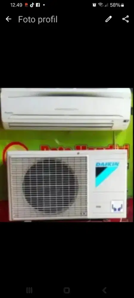 Jual ac daikin  R 32.. 1/2 pk lowwat 360 watt kondisi 95% ori semua