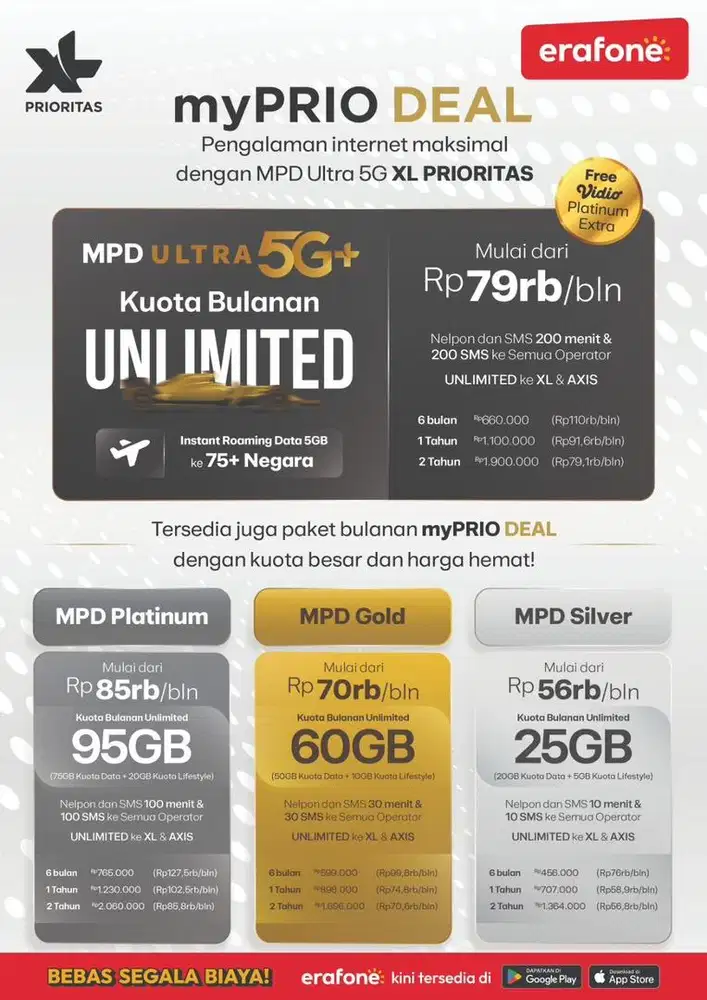 XL PAKET INTERNET XL UNLIMITED TANPA FUP