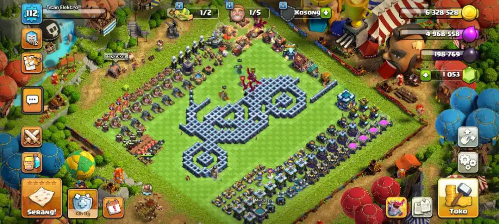 Akun coc th13 hero allmax deff 99%
