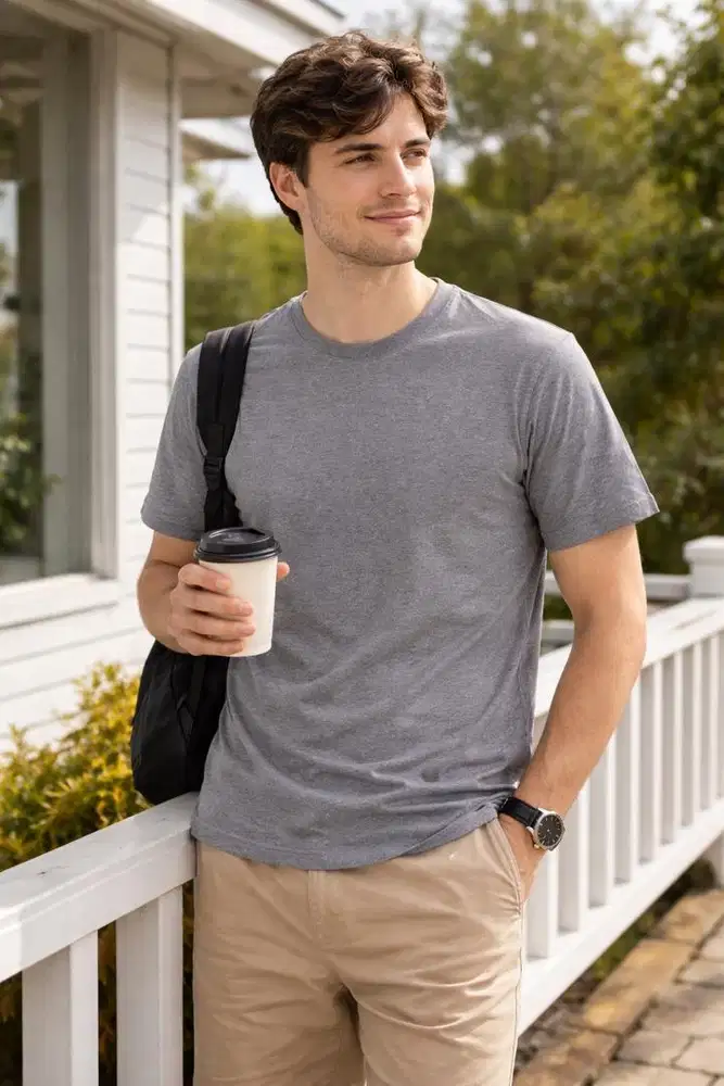 Uniqlo Light Grey Slim T-Shirt