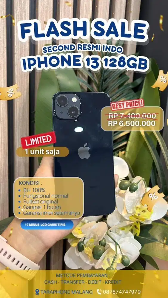 Iphone 13 128gb second resmi indonesia