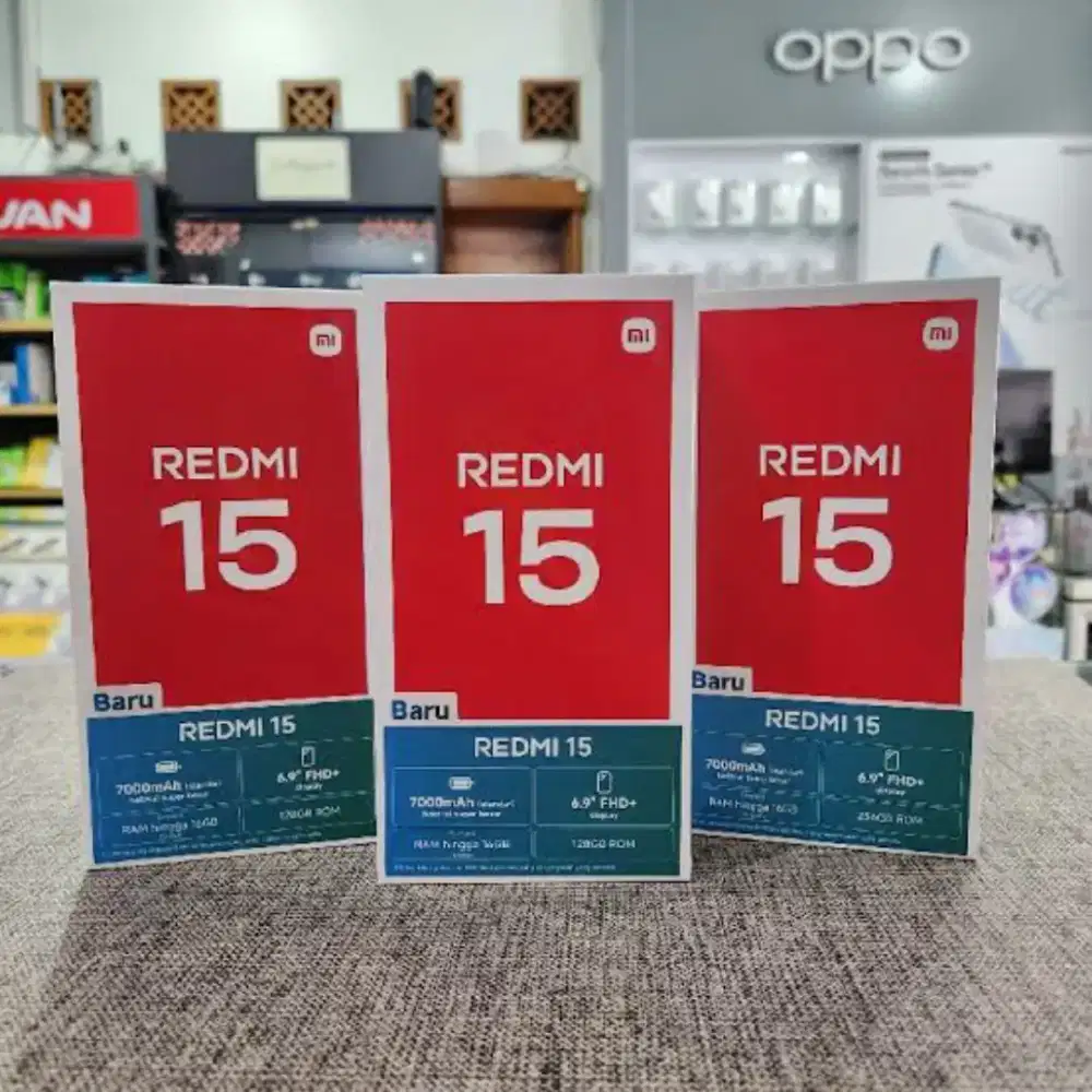 Redmi 15 Ram 8+8/256GB New Segel Garansi Resmi 1 Tahun