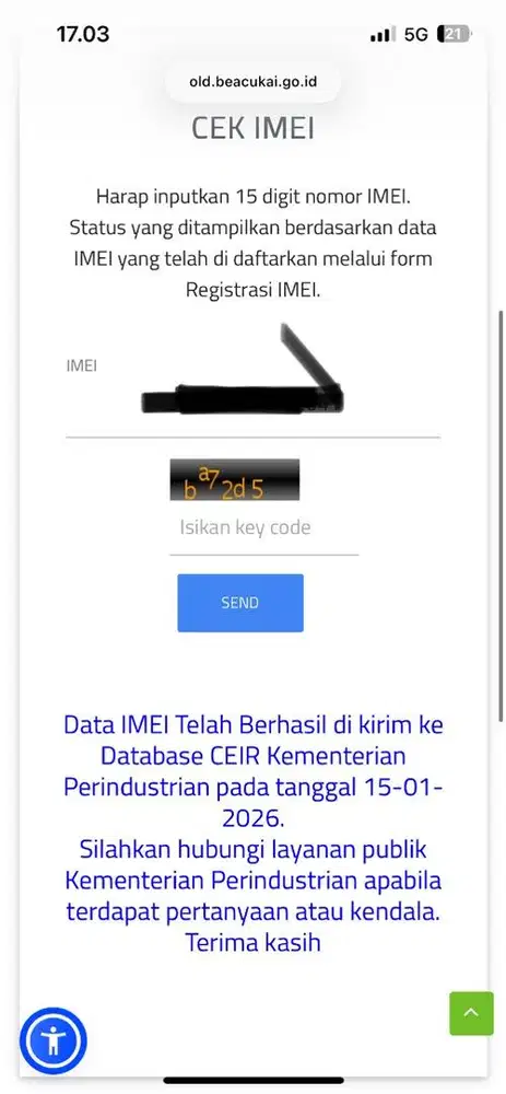Iphone 15 plus 128gb beacukai terdaftar garansi imei permanen